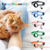Collare GPS per gatti Pawvella Felix Track compatibile con Apple AirTag