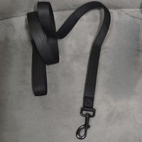 guinzaglio in tessuto nylon rex nel colore nero