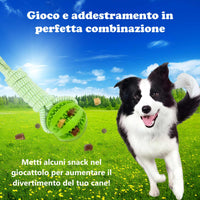 Gioco per cani Power Flex con palla riempibile di snack, ideale per stimolare mente e fisico durante l'addestramento
