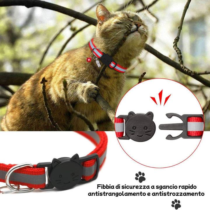 Collare per gatti Pawvella Felix Track con sistema anti strangolamento per la massima sicurezza