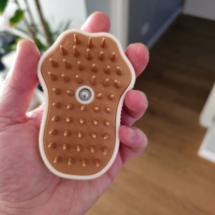 Setole in silicone morbido della spazzola Pawvella Paw per massaggio efficace