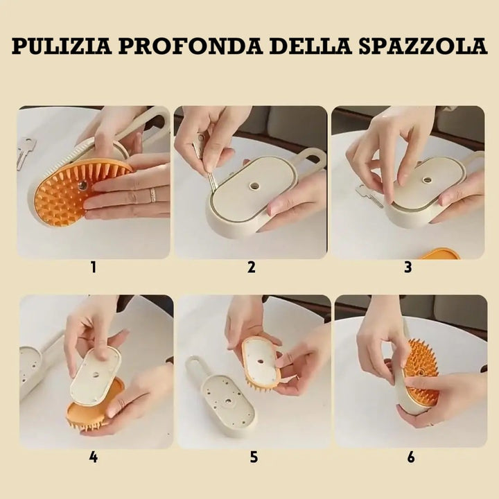 Spazzola Pawvella Classic completamente smontabile e facile da pulire