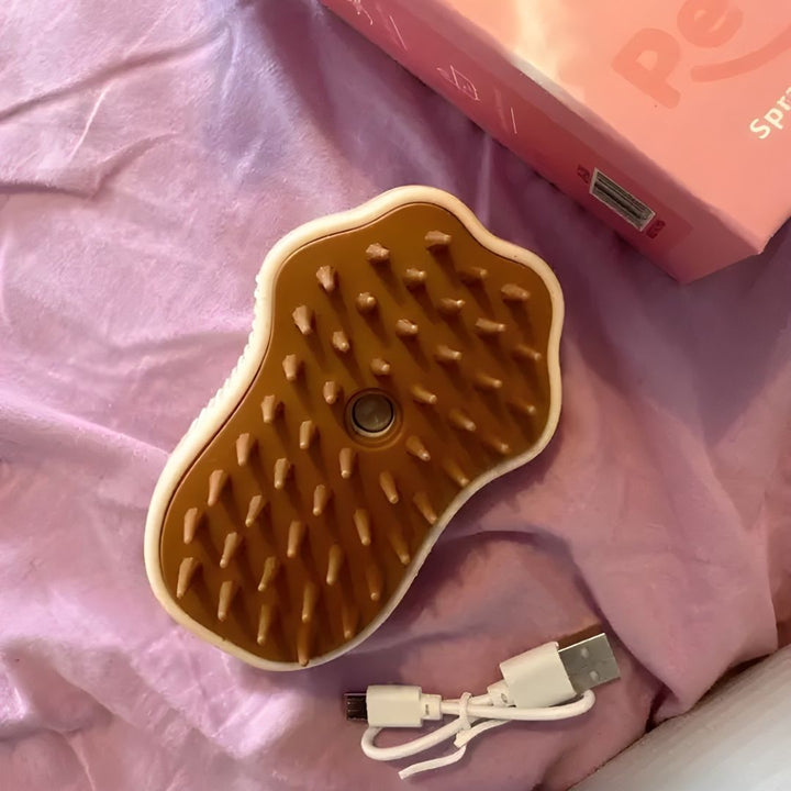 Spazzola Pawvella Paw setole morbide in silicone e ricarica USB per pulizia e benessere per cani e gatti